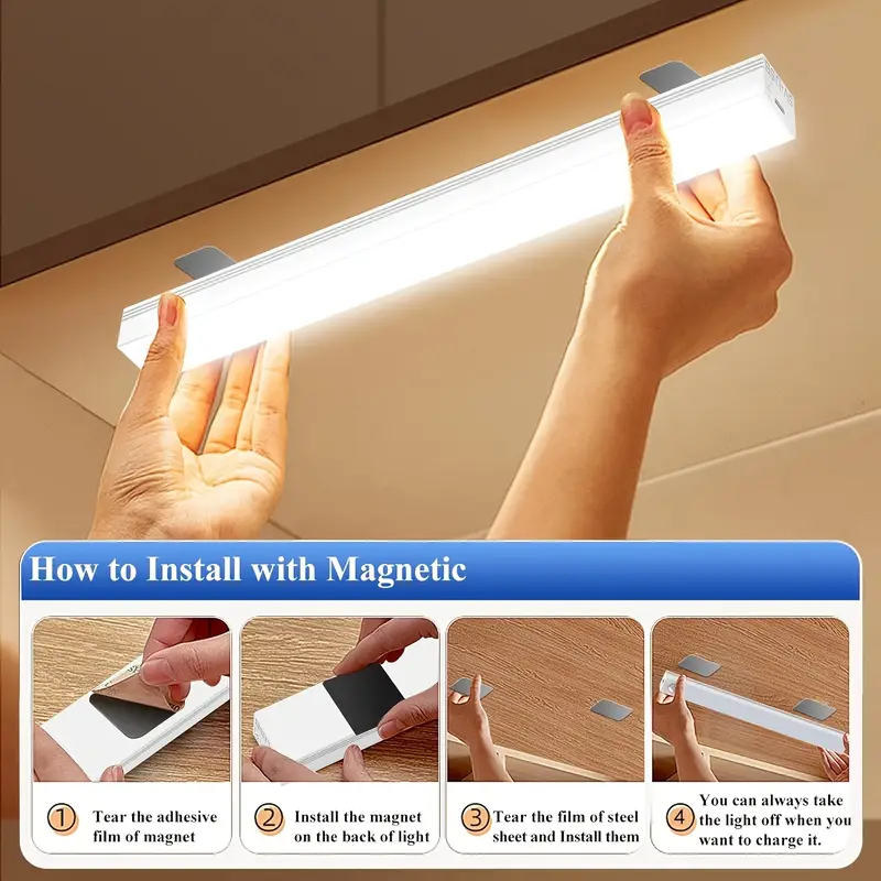 MHT USB Rechargeable LED Motion Sensor Light with Magnetic Mount