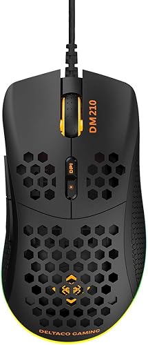 DM210 Lightweight RGB gaming mouse, black DPI 6400 