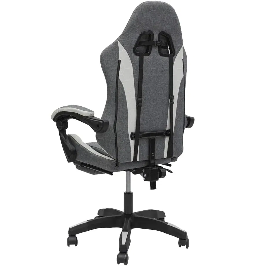 Gaming Chair Gray with Footrest 34FR
