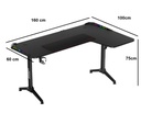 Twisted Minds WARRIOR L Shaped Gaming Desk RGB Right black 160CM*100CM*75CM - TM-Y-RB-RGB