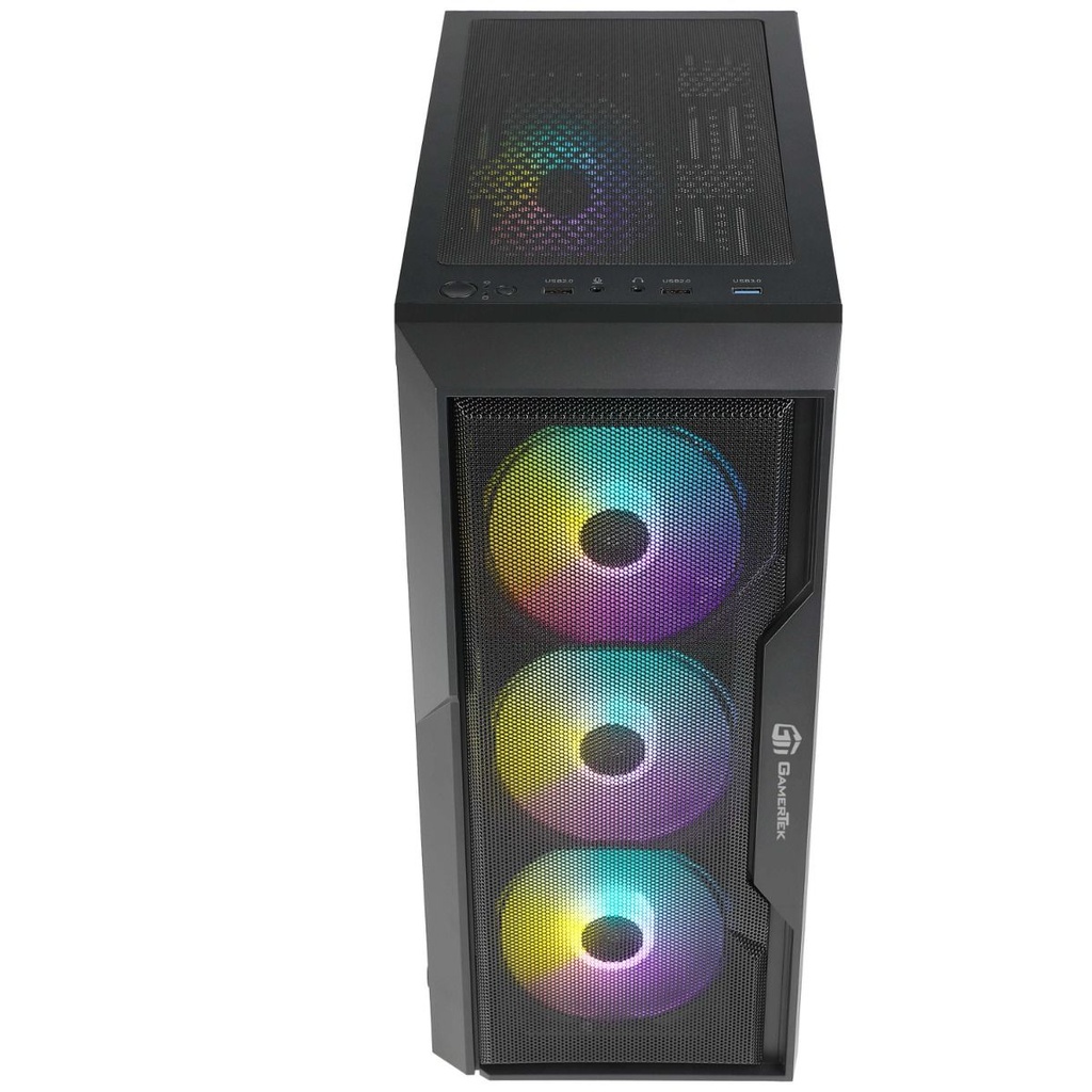 GamerTek Zenith MID Tower ATX Gaming Case PC Case Black