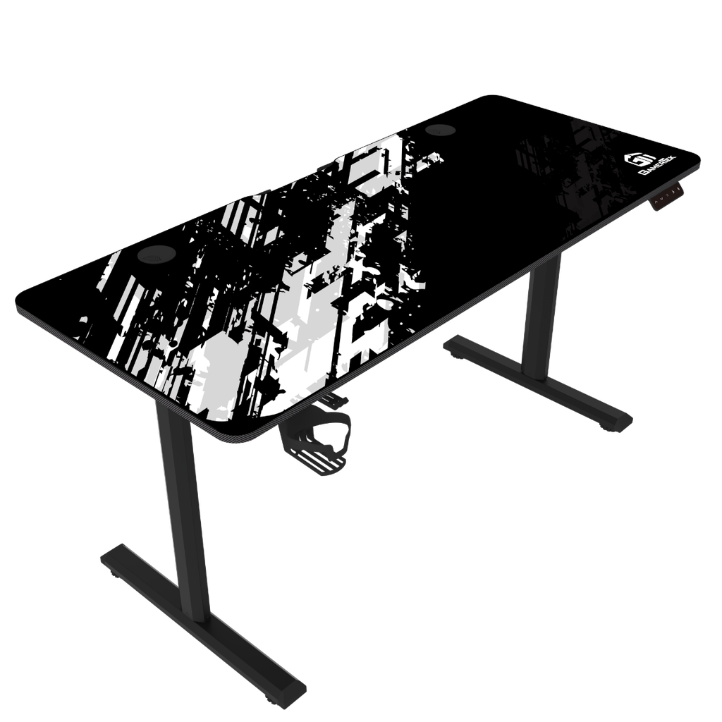 GamerTek GT-Elevate X Gaming Desk - White & Black
