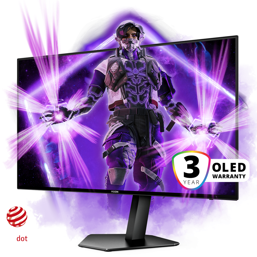 AOC 27" OLED QHD , 240 Hz, 0.03 ms GtG, FreeSync Premium Pro, G-Sync, Monitor Agon Pro AG276QZD2