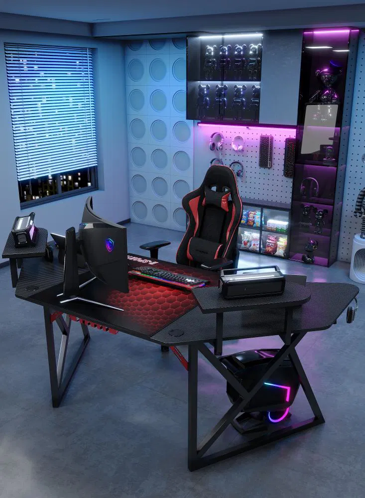 Curved Gaming Desk Large Size 140x70cm MAF C224-140 