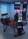 Curved Gaming Desk Large Size 140x70cm MAF C224-140 