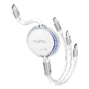 Promate 3-in-1 Ultra-Fast Retractable Multi-Connector Cable 