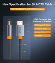 SOTAKO HDMI Cable 8K 2.1 / 5.0M  - HD801-5