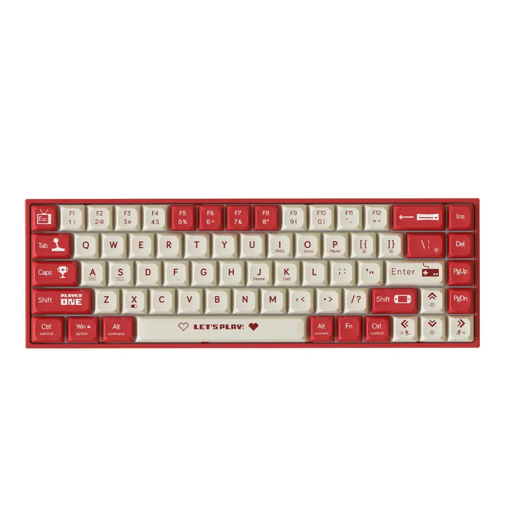 OPEN BOX - AJAZZ KEYBOARD RED WHITE BROWN SWITCH (WIRED ONLY) 60% - AK680 