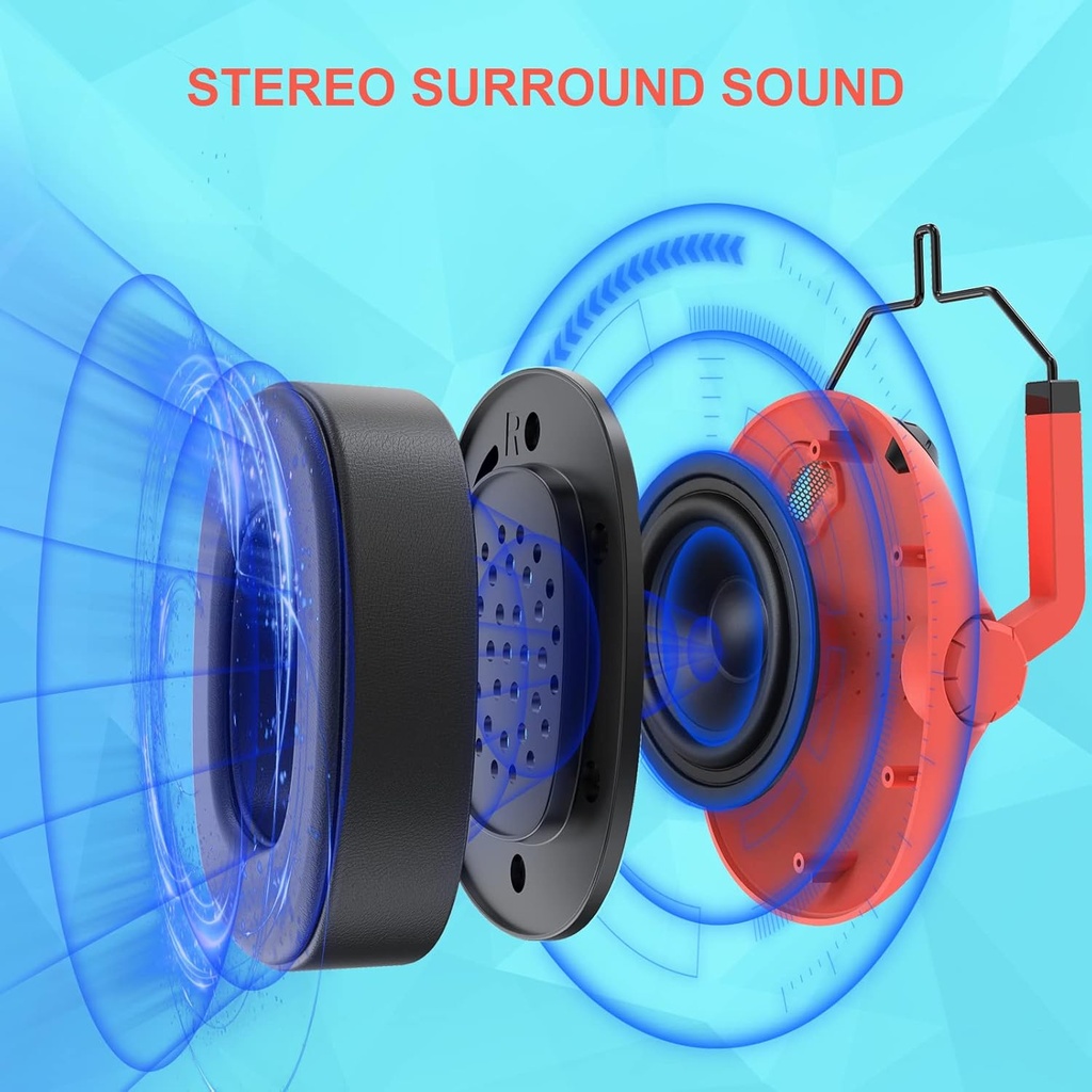 USED Jeecoo J50 Gaming Headset for Switch PS4 PS5 Xbox PC  - Red & Blue 