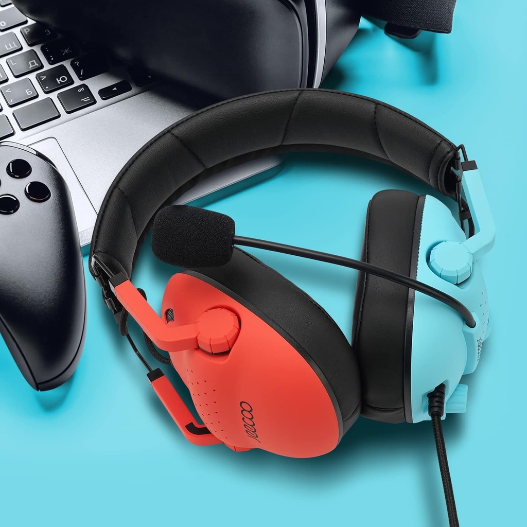 USED Jeecoo J50 Gaming Headset for Switch PS4 PS5 Xbox PC  - Red & Blue 