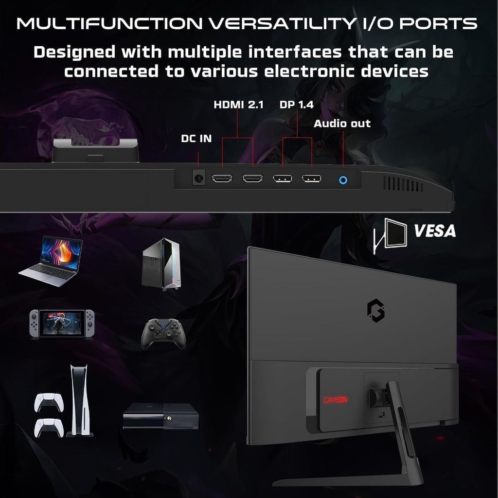 GAMEON 2K 27 180Hz, 0.5ms, IPS Panel, QHD Gaming Monitor, GOPS27QHD180IPS
