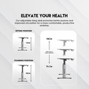 Gaming Table Height Adjustable 140x70cm Fantech WS414  BLACK