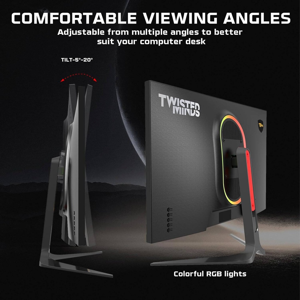 Twisted Minds 27" 2K 180HZ 0.5MS Fast IPS QHD HDMI 2.1 Gaming Monitor - TM27QHD180IPS 