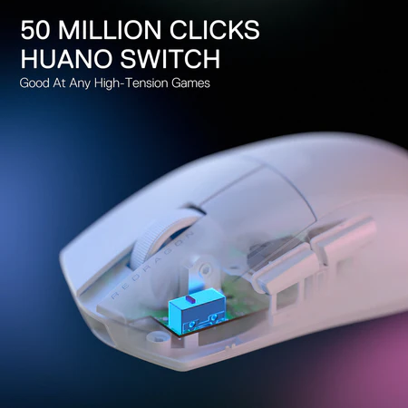 Redragon K1ng Pro 2.4/Bt/Wired Gaming Mouse White - M916W-PRO-1K