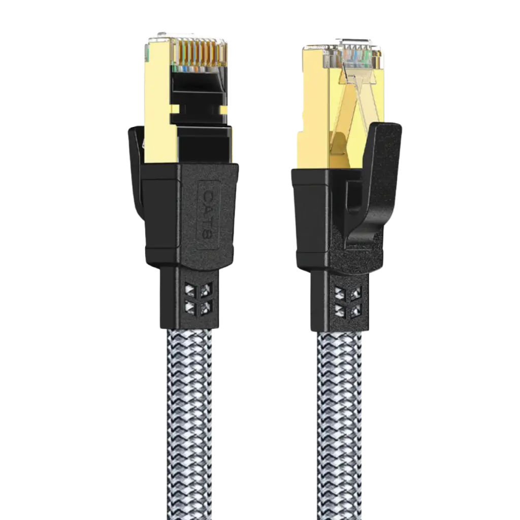 Twisted Minds Flat Braided Network Cable ,Transmission Rate 40GBPS / 2000MHZ ,3M - TM-CAT8-3M