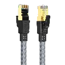 Twisted Minds Flat Braided Network Cable ,Transmission Rate 40GBPS / 2000MHZ ,3M - TM-CAT8-3M