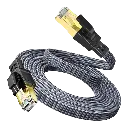 Twisted Minds Flat Braided Network Cable ,Transmission Rate 40GBPS / 2000MHZ ,20M - TM-CAT8-20M