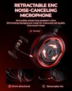 PICUN G2 RGB Wireless Gaming Headset, 7.1 Surround Sound, 2.4GHz - Black