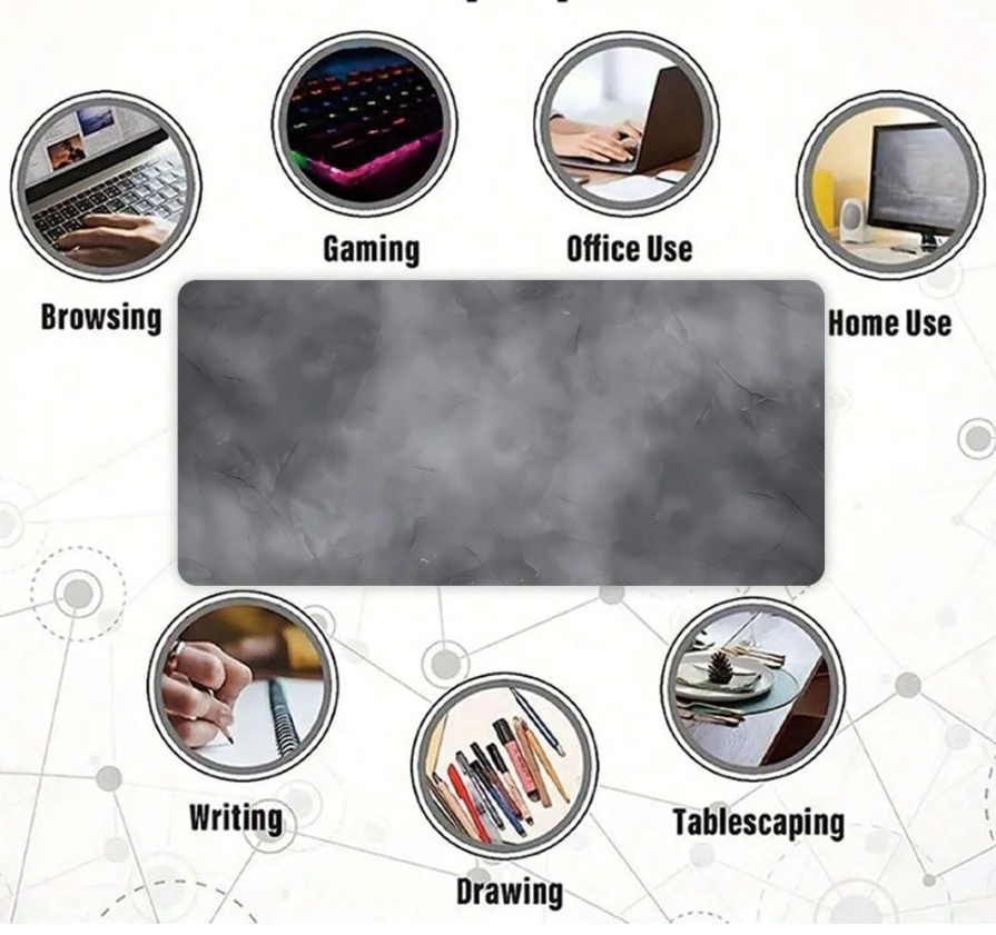 Gaming Mouse PAD Grey  90x40cm 2mm