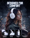PICUN G2 RGB Wireless Gaming Headset, 7.1 Surround Sound, 2.4GHz - White