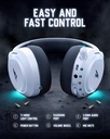 PICUN G2 RGB Wireless Gaming Headset, 7.1 Surround Sound, 2.4GHz - White