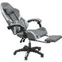Gaming Chair with Footrest - Gray - 34FR