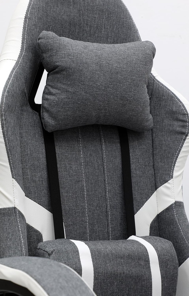 Gaming Chair with Footrest - Gray - 34FR