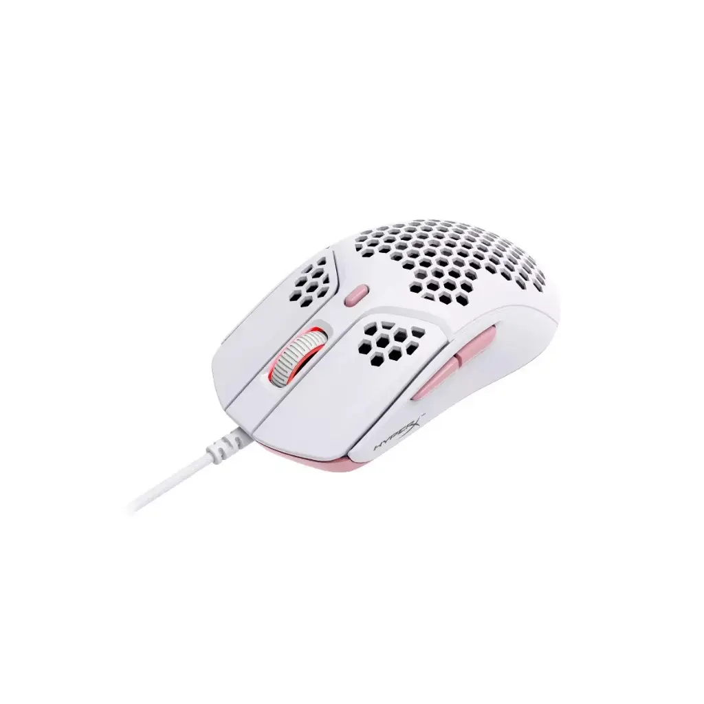OPEN BOX - HYIPERX PULSEFIRE HASTE WIRED GAMING MOUSE / WHITE PINK