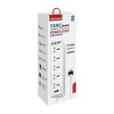 Promate Power Strip, 10 Ac Outlets, 6 Usb, 3m PowerMatrix-3m.uk
