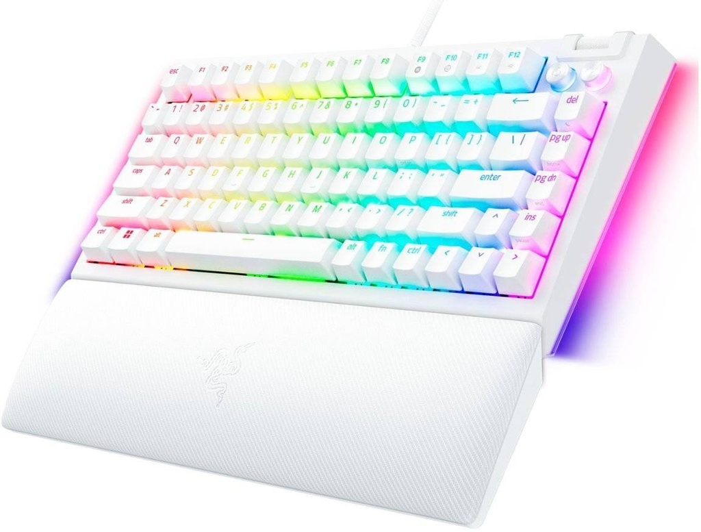 OPEN BOX - RAZER BLACKWIDOW V4 75% MECHANICAL WIRED RGB GAMING KEYBOARD / WHITE