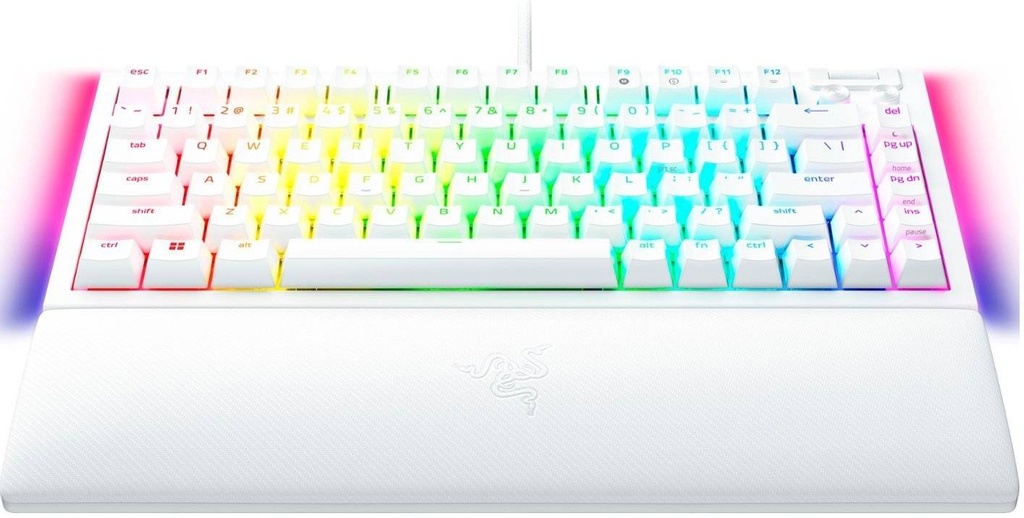 OPEN BOX - RAZER BLACKWIDOW V4 75% MECHANICAL WIRED RGB GAMING KEYBOARD / WHITE