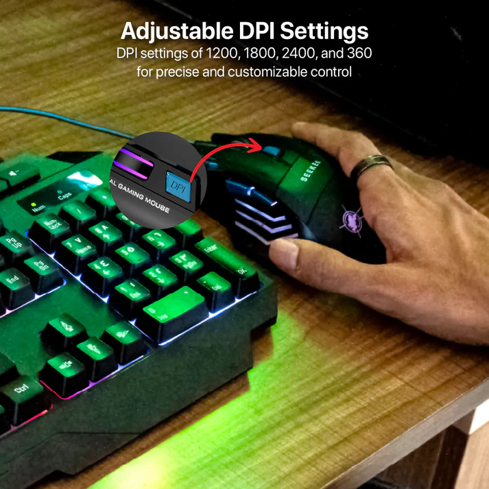 SEEKEA COMBO KEYBOARD AND MOUSE RGB - AR/EN