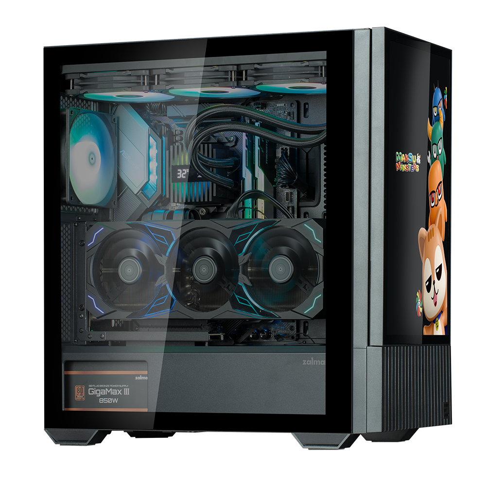 Zalman Z10 DS Mid Tower PC Case with Display 15.6"