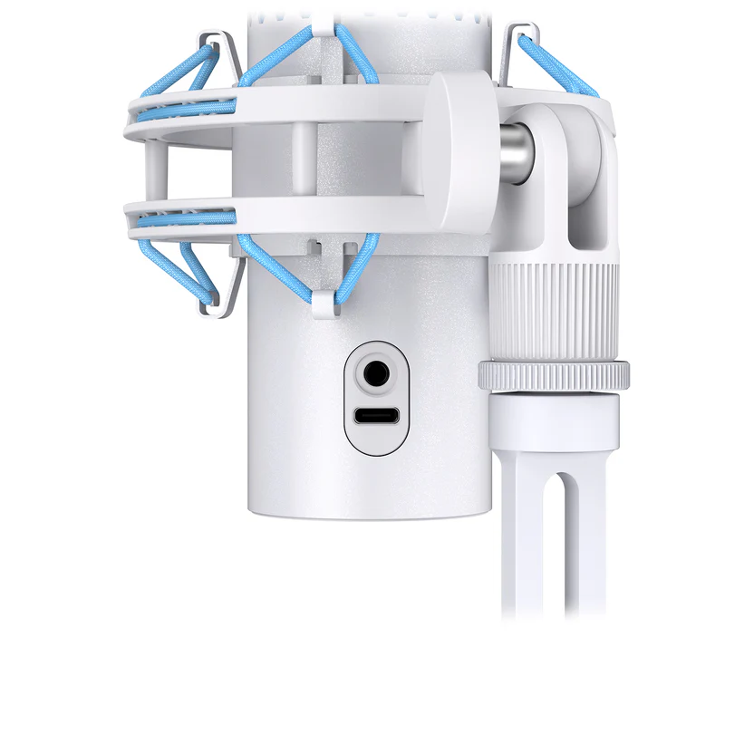 HyperX QuadCast 2 Stand-Alone Microphone Streamer/Content Creator/Gamers/Supports PC, PS4, PS5, White/Light Blue