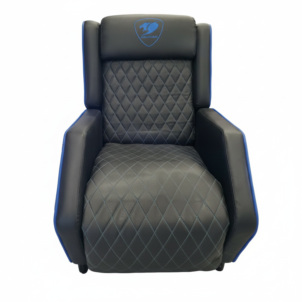 USED SOFA CHAIR - COUGAR BLACK & BLUE