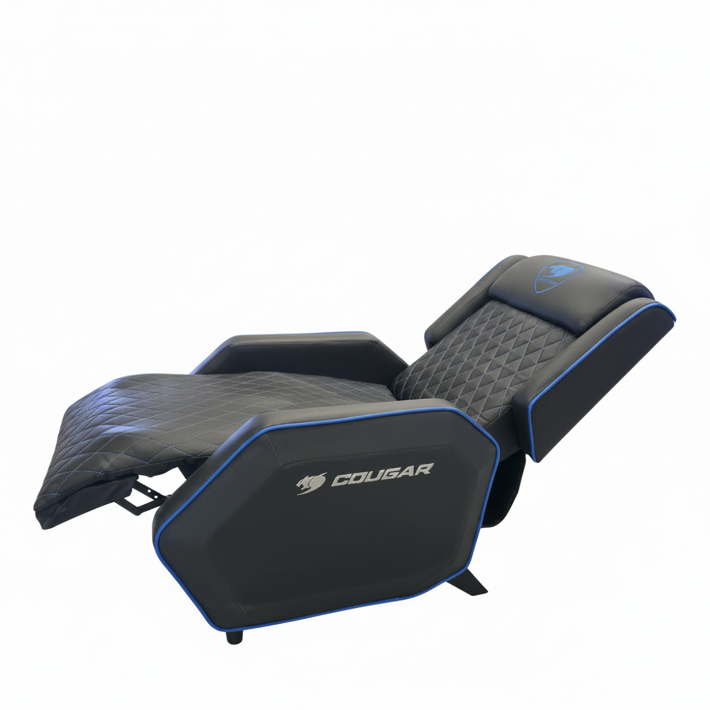 USED SOFA CHAIR - COUGAR BLACK & BLUE