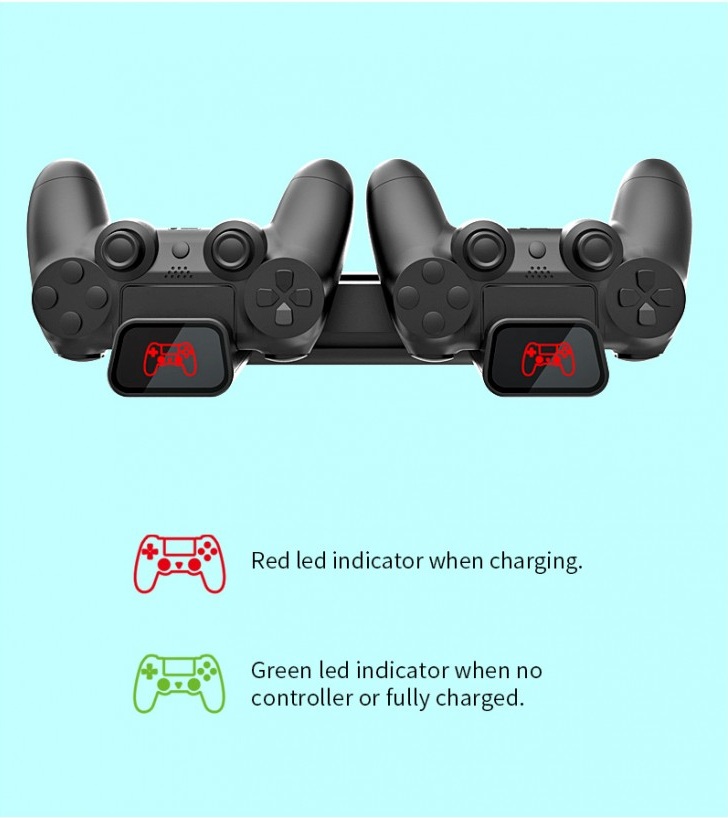  MCBAZEL DOBE MULTI-FUNCTION VERTICAL COOLING STAND WITH DUAL USB CHARGER DOCK STATION FOR PS4 - PS4 SLIM PS4 PRO CONSOLE