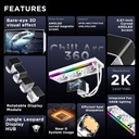 Jungle Leopard Chill Arc CA360 WHITE 360mm AIO Liquid CPU Cooler 6.67inch curved screen 