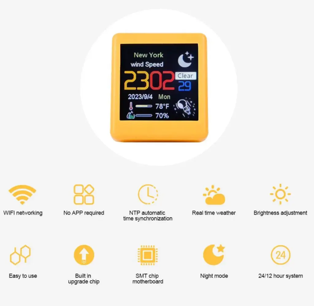   SMALL SMART WATCH / YELLOW 