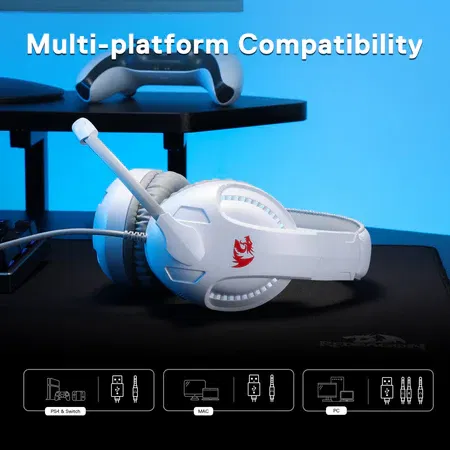 H211W-RGB Redragon Cronus wired headset,white