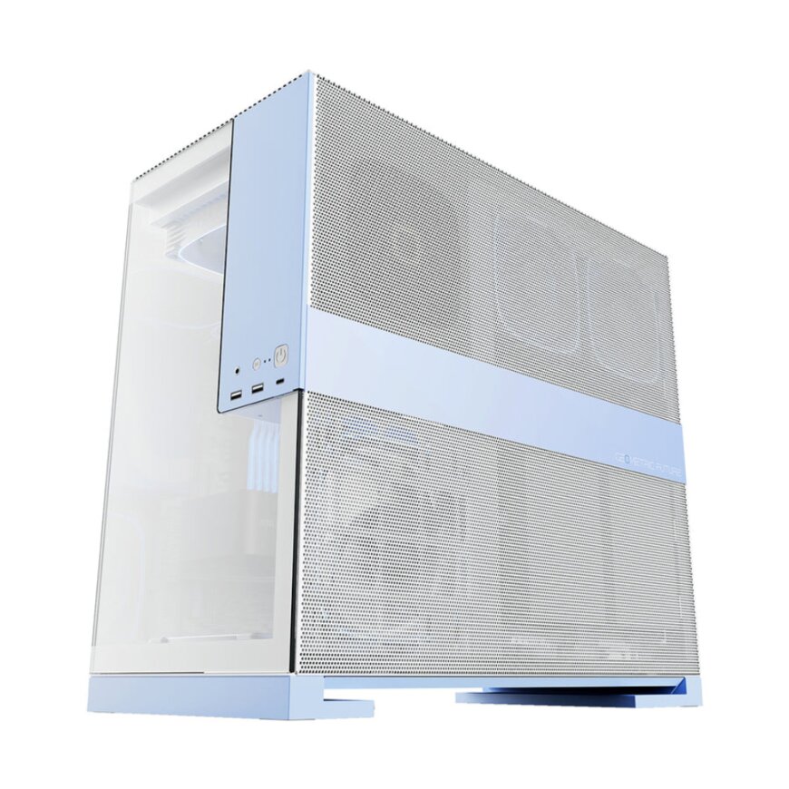 Geometric Future M5 Tempered Glass Mid Tower E-ATX Case - Blue | GEO-M5F-WB