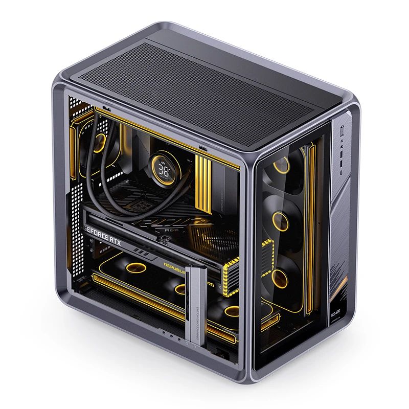 JONSBO BO400 Grey ATX Pc Case, Mid Tower 7x RGB Fans Included