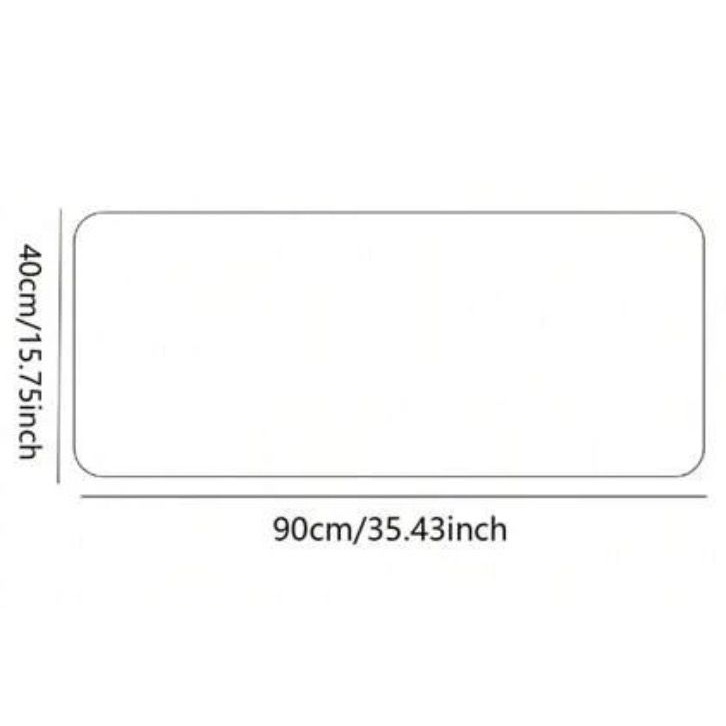 Gaming Mouse PAD 2XL white striped with Black 90x40cm 2mm