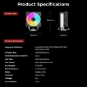 JUNGLE LEOPARD CPU COOLER K400 LCD 2.99 Black ARGB