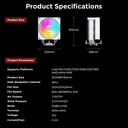 JUNGLE LEOPARD CPU COOLER K400 LCD 2.99 Inch WHITE ARGB