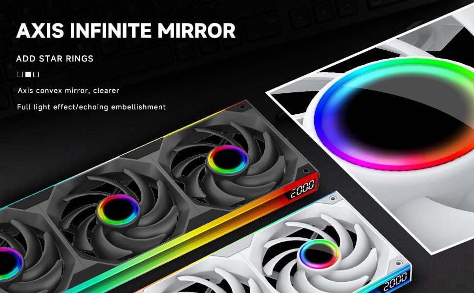 Case Fan Starlink mirror 360 black forward