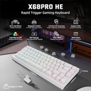 ATTACK SHARK X68 (PRO) HE Wireless Rapid Trigger Keyboard Magnetic Switch - White