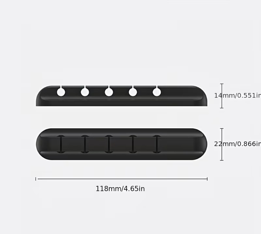 Multi-slot Cable Organizer Clip with 5 Slots for Easy Wire Management