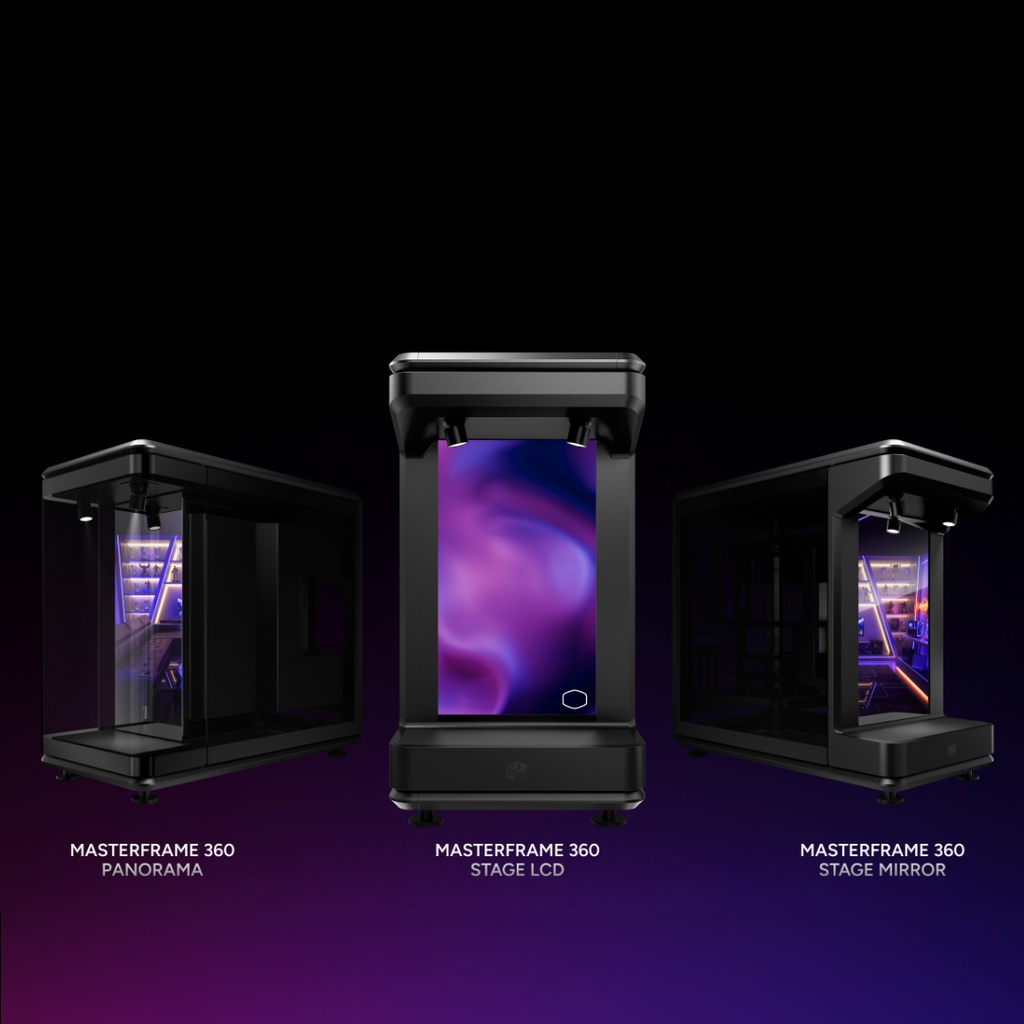 Cooler Master MasterFrame 360 STAGE LCD Full Tower Black, Transparent