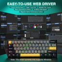 AULA WIN60HE MAX Mechanical Gaming Keyboard Wired - Wing magnetic switch ( Light Gray+Dark Gray+Yellow)